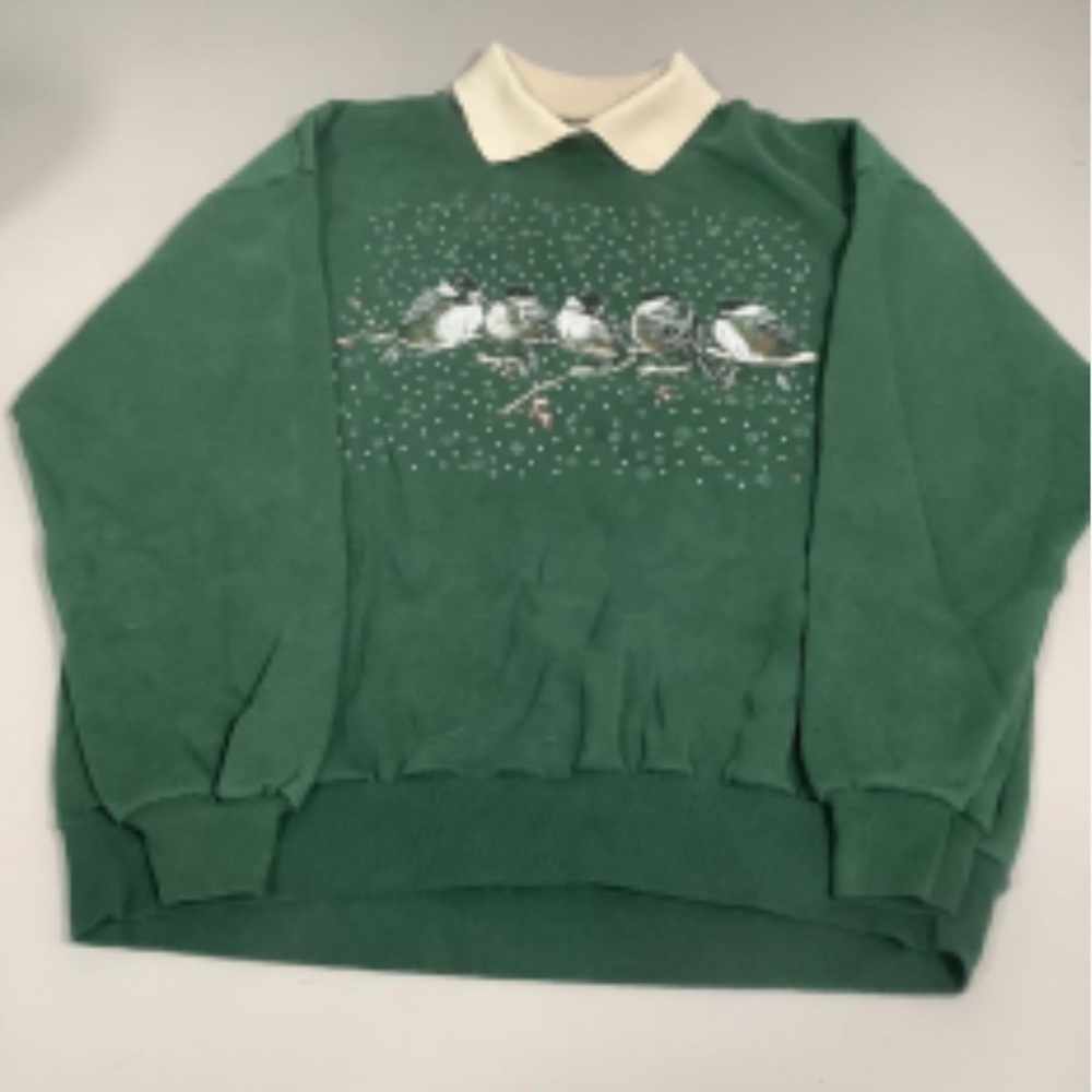Vintage 90s all American apparel birds sweatshirt
